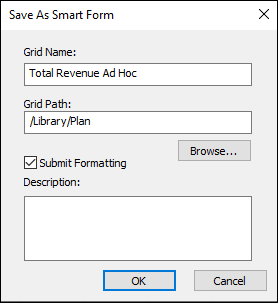 Save As Smart Form dialog box